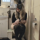 A blonde girl wearing a mask takes a shit while sitting on a toilet. She wipes her ass when finished. Presented in 720P HD. 136MB, MP4 file. About 10 minutes.